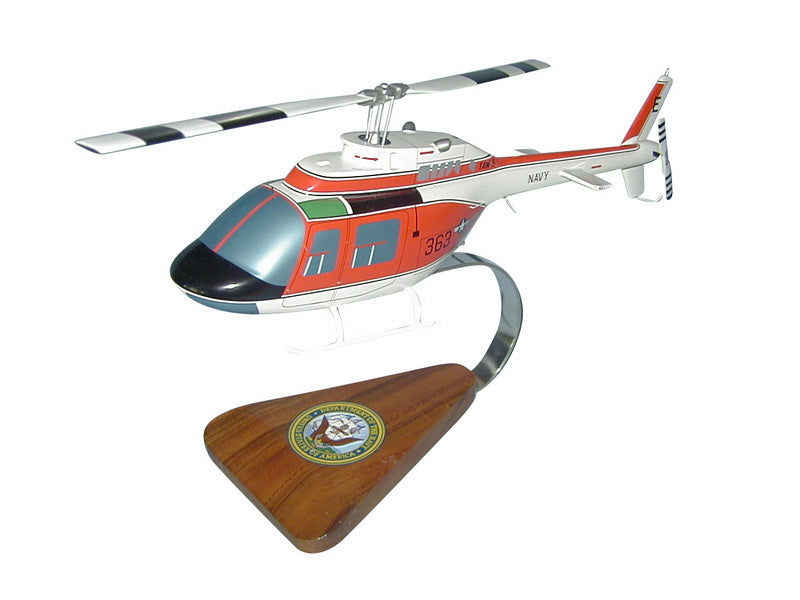 Bell TH-57 Sea Ranger mahogany airplane model