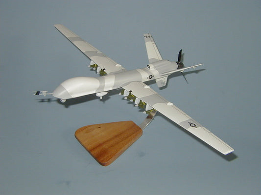 MQ-9 Reaper UAV mahogany wood airplane model desktop