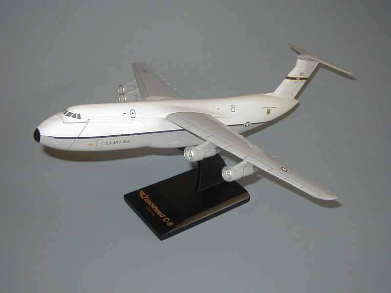 C-5 Galaxy mahogany wood airplane model