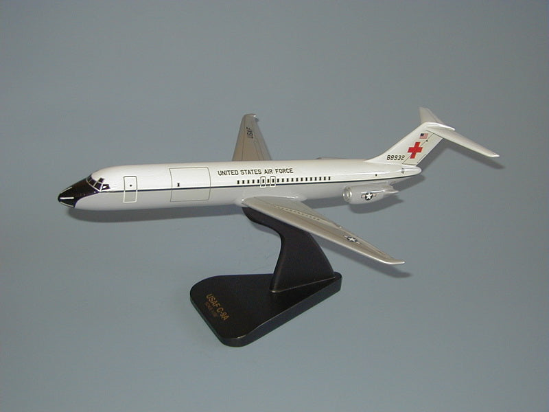 Air Force medevac C-9 Nightingale mahogany wood airplane model