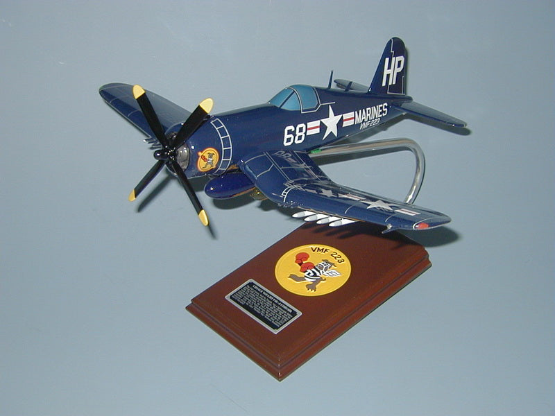 F4U-4 Corsair mahogany wood airplane model