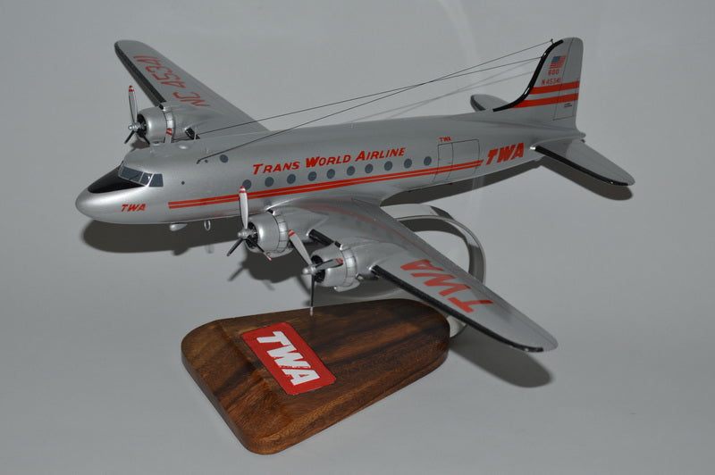 Doulgas DC-4 Trans World TWA Airplane Model