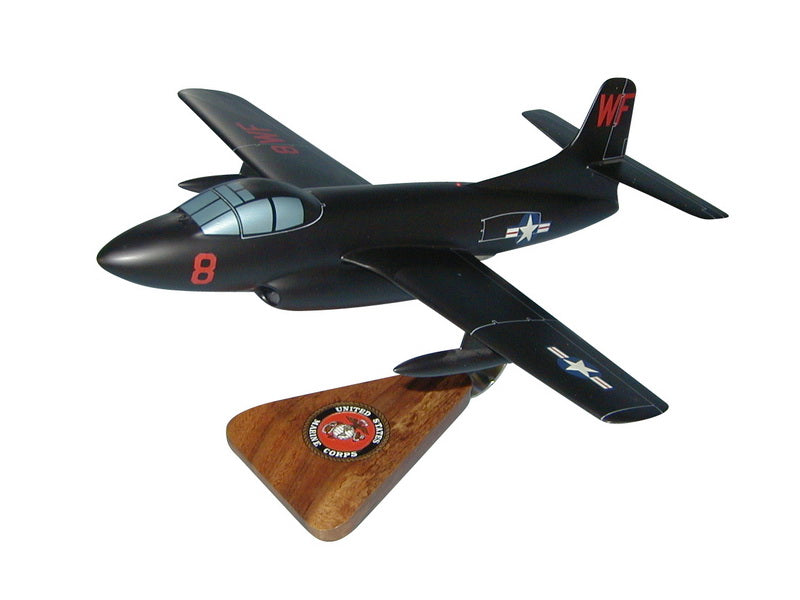 F3D Skyknight USMC mahogany wood airplane mdoel