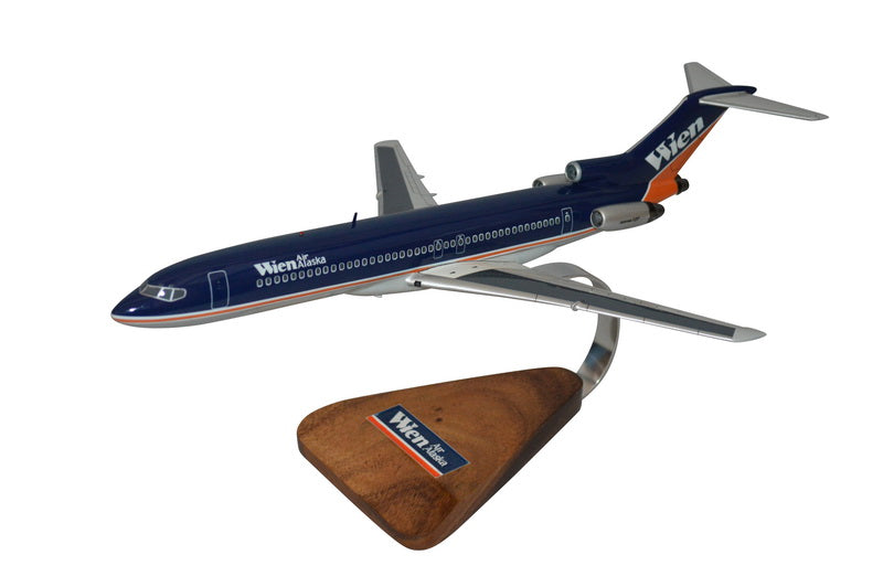 Wien Air Alaska mahogany wood airplane model