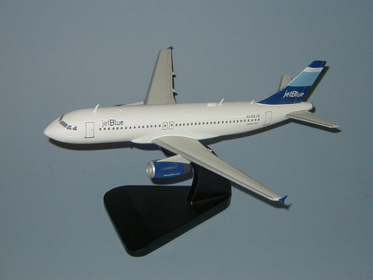 Jet Blue mahogany wood airplane model