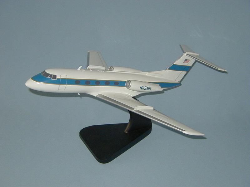 Gulfstream II mahogany wood airplane model