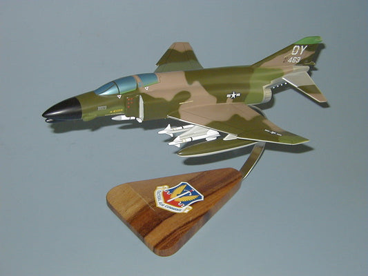 Vietnam War Mig Killer F-4 Phantom model mahogany wood