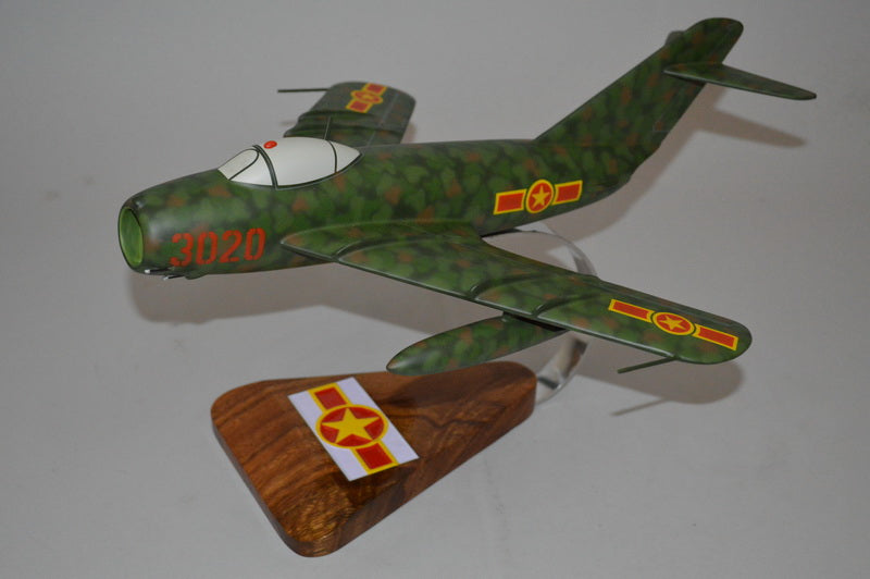 Mig-17 Vietnam War mahogany model