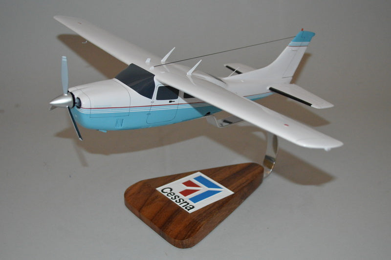 Cessna Centurian 210 model made from mahogany wood
