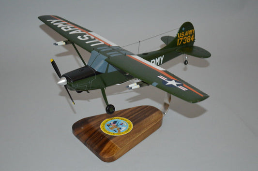Cessna O-1 Birdog mahogany airplane model Army
