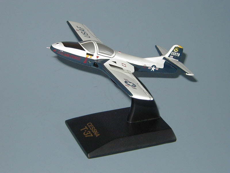 USAF T-37 Tweety mahogany wood airplane model