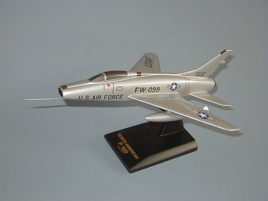 Mahogany wood North American F-100 Super Sabre