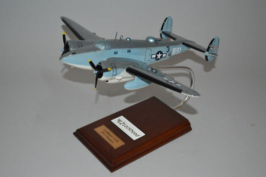 Lockheed Ventura mahogany wood airplane model