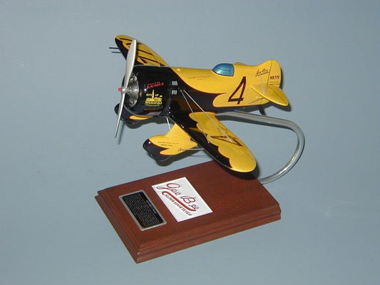 Gee Bee mahogany wood airplane model