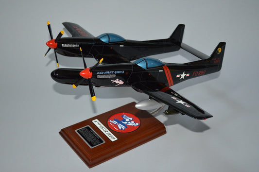 F-82 Twin Mustang mahogany wood airplane model