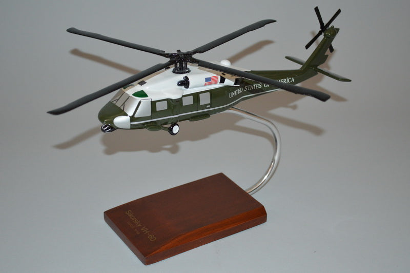 Sikorsky VH-60 Marine One helicopter mahogany wood model