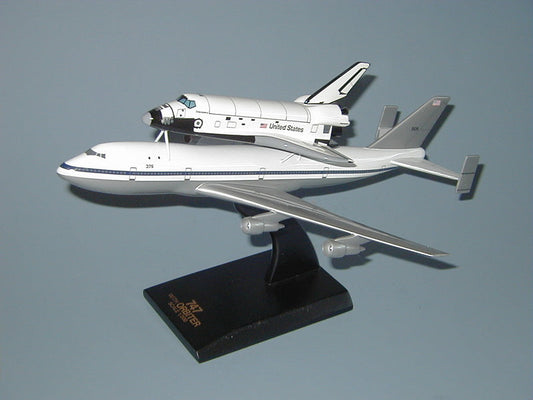 747 with Space Shuttle model
