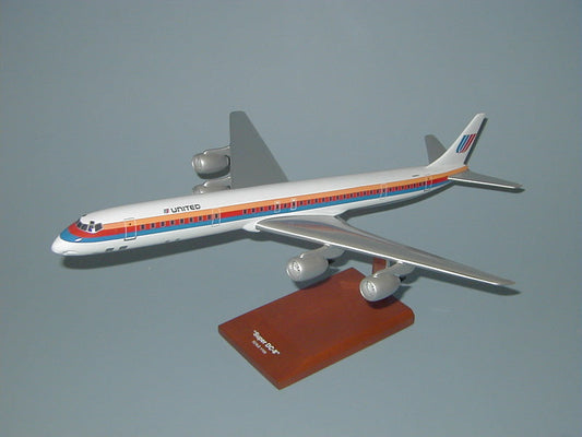 Douglas DC-8 United airplane model mahogany