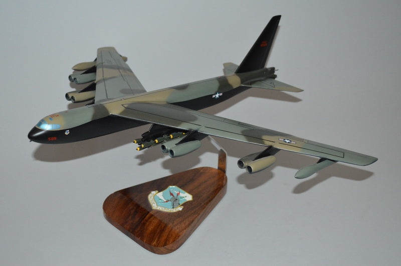 Mahogany wood airplane model B-52 Stratofortress