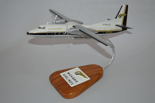 Mohawk Airlines airplane model made from mahogany wood