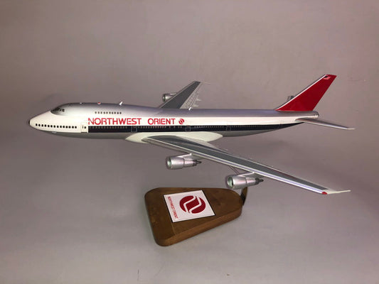 Northwest Orient 747 model airplane