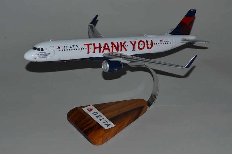 Airbus 321 / Delta "Thank You" Airplane Model