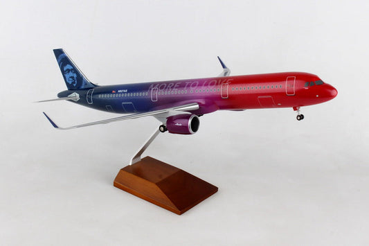 Airbus 321 / Alaska (More to Love) Airplane Model