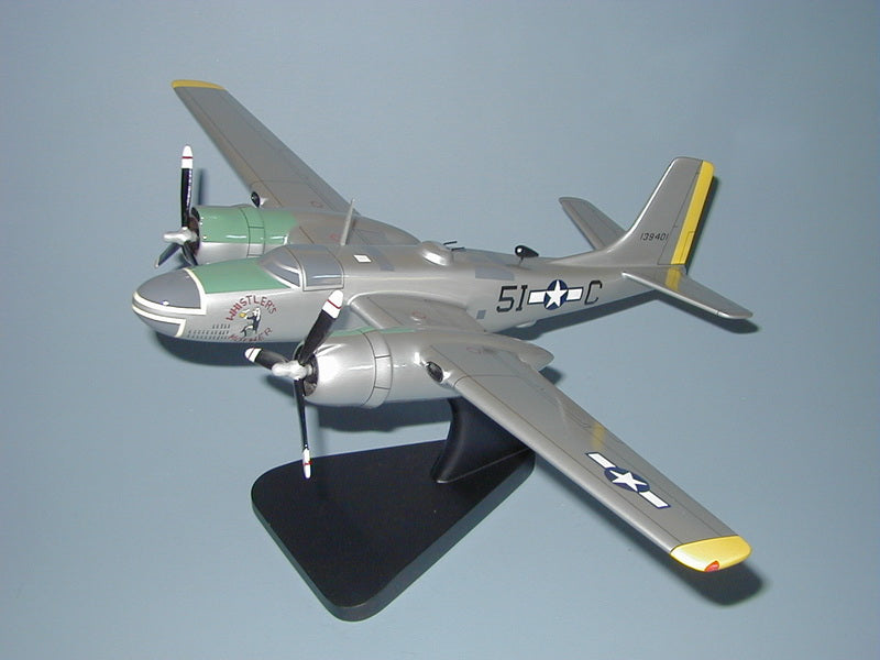 Douglas A-26 Invader airplane mahogany model