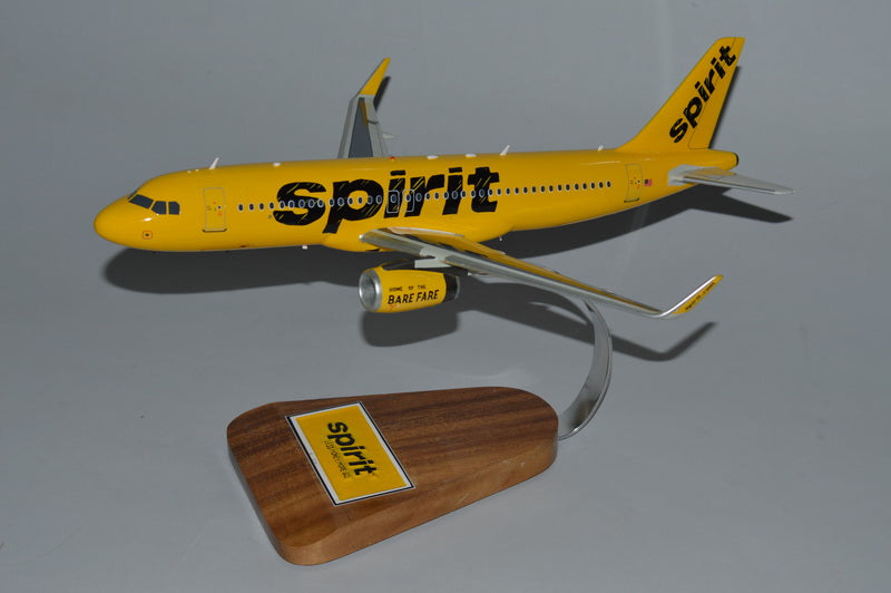 Airbus 320 NEO Spirit Airlines mahogany wood model
