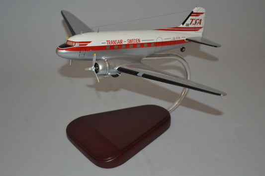 DC-3 / Transair Sweden Airplane Model