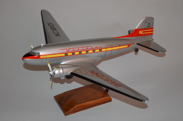 Douglas DC-3 / Western Airlines Airplane Model – MAM - Scalecraft