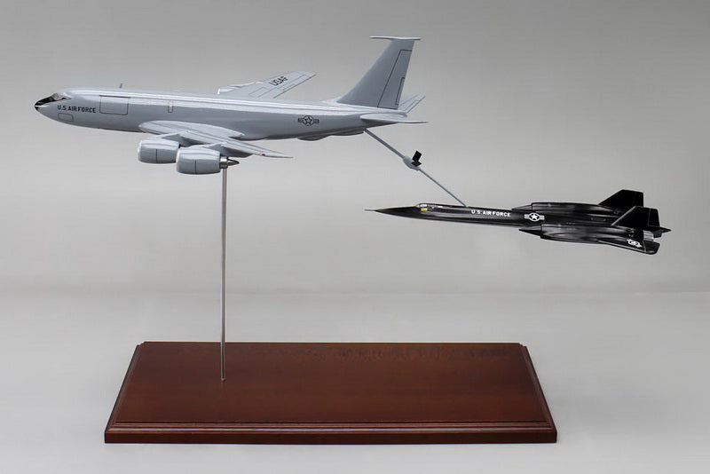 KC-135 with SR-71 Airplane Model