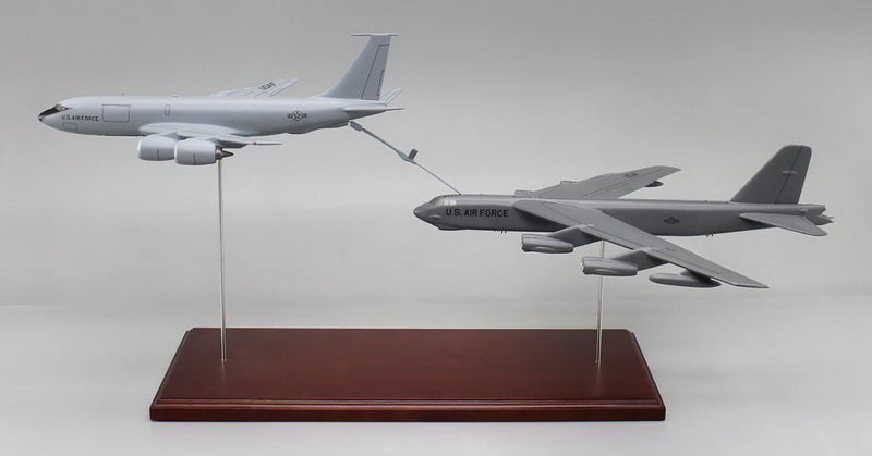 KC-135 with B-52 Airplane Model