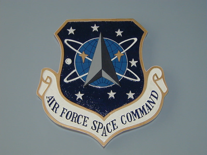 USAF Space Command - Plaque Airplane Model