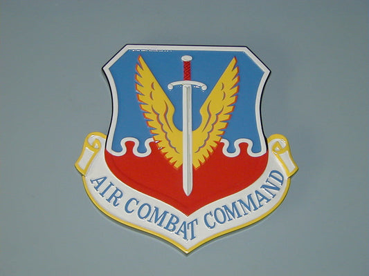 Air Combat Command Seal Plaque Airplane Model
