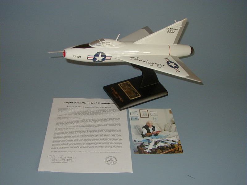 Convair XF-92 // USAF - NASA (signed) Airplane Model
